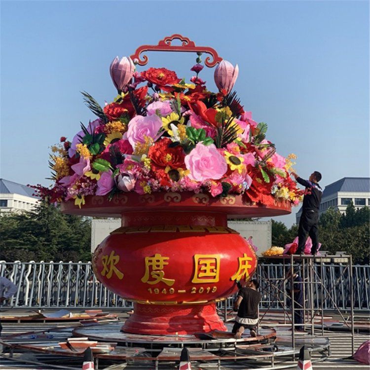 園林景觀小品花籃雕塑生產(chǎn)，水景雕塑，各類廣場花籃雕塑定制