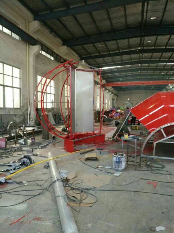 花籃雕塑供應(yīng)，花園小品，酒店不銹鋼花籃雕塑展品