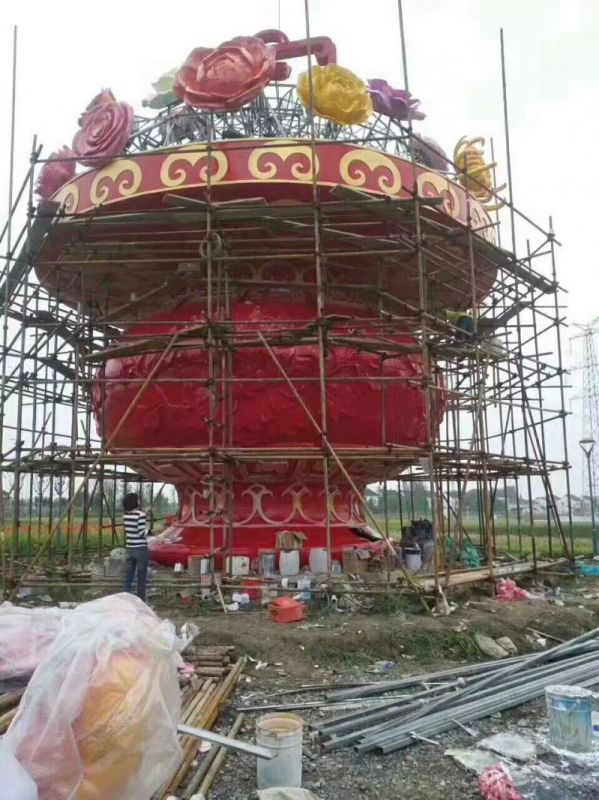 花籃雕塑指用，景觀雕塑，園林藝術(shù)不銹鋼花籃雕塑點(diǎn)擊