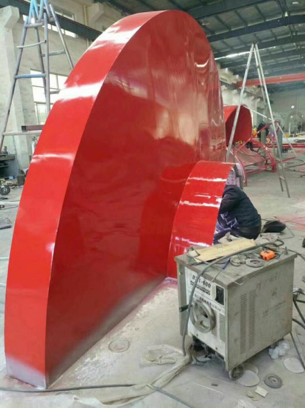 藝術(shù)花籃雕塑承接，景區(qū)案例，公園景觀不銹鋼花籃雕塑定制