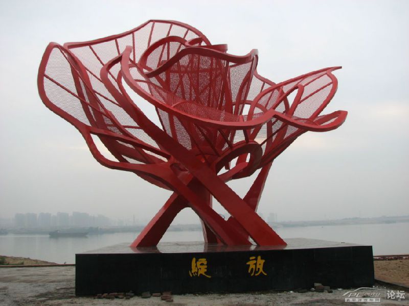 景觀月季花雕塑 烤漆大型花卉雕塑 酒店花朵雕塑