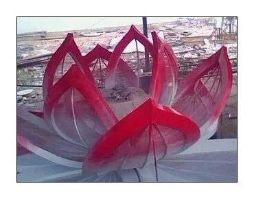 精美荷花不銹鋼雕塑 不銹鋼雕塑烤漆 景觀雕塑制作（1)