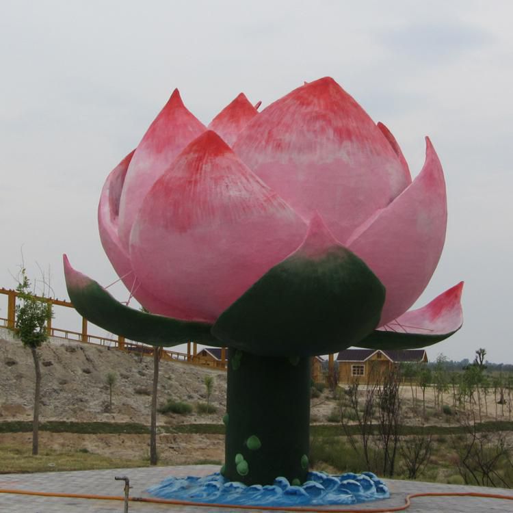 烤漆蓮花雕塑 鋼管水蓮花雕塑 室內(nèi)花卉雕塑