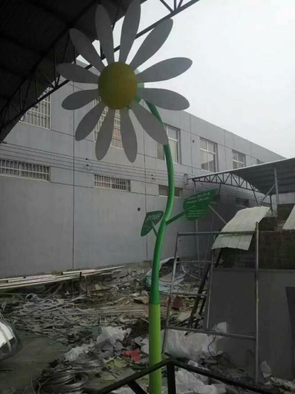 大門口向日葵雕塑 發(fā)光公園花卉雕塑 仿真花朵雕塑