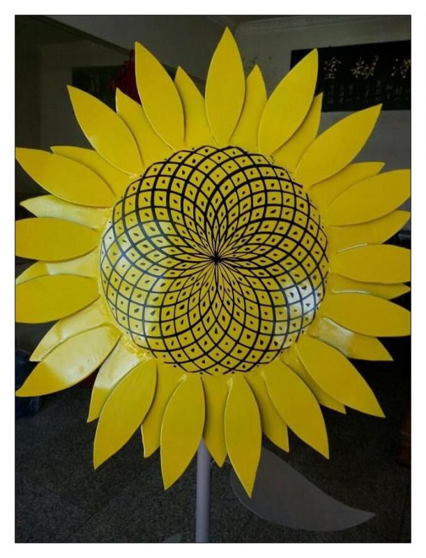 太陽花雕塑承接，鍛造工藝，太陽花雕塑抽象訂做