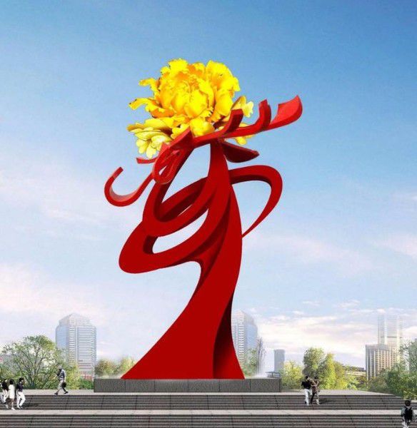 雕塑菊花景觀制造，街景小品，景觀菊花雕塑優(yōu)價