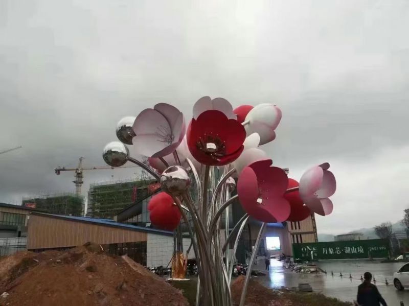 大型花朵雕塑 步行街花卉雕塑 仿真擺件