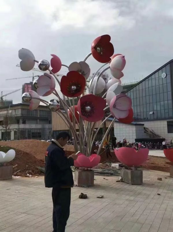 園林花朵雕塑 風景區(qū)仿真雕塑 廣場小品