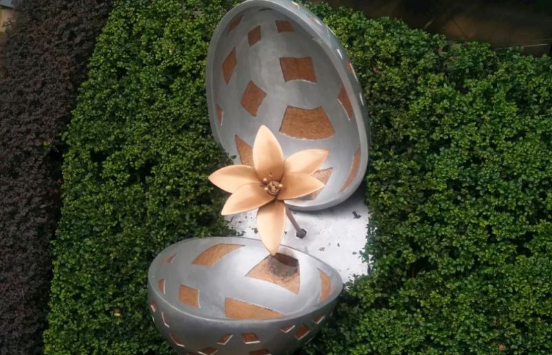 創(chuàng)意花朵雕塑 步行街店門口雕塑 花卉小品