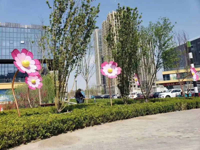 園林花朵雕塑 城市廣場(chǎng)雕塑 步行街?jǐn)[件