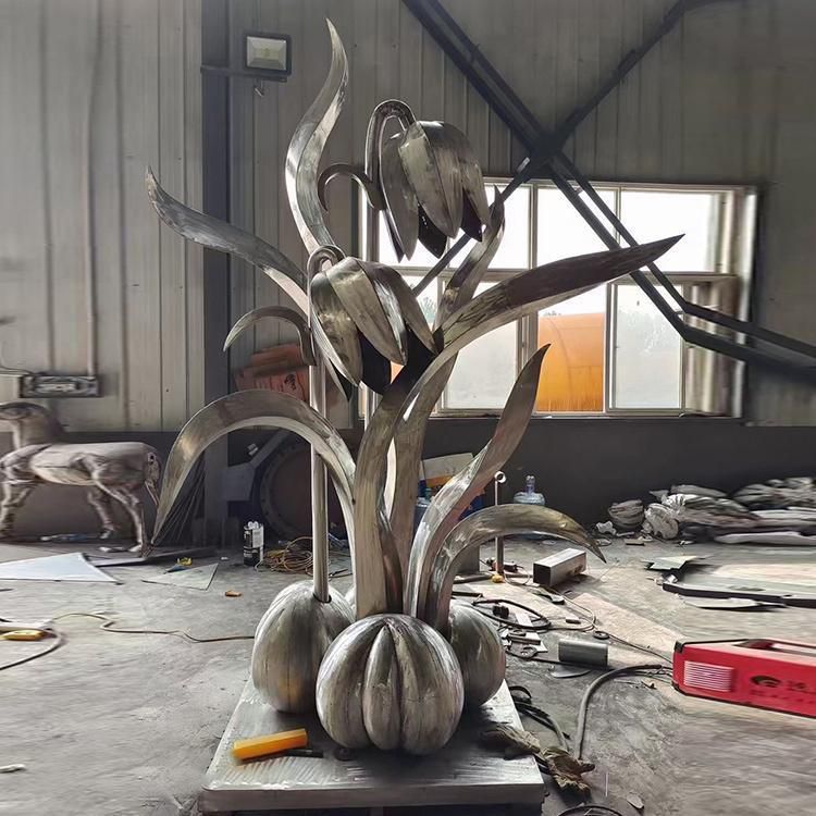 仿古蘭花雕塑 騰飛玉蘭花雕塑 房地產(chǎn)雕塑