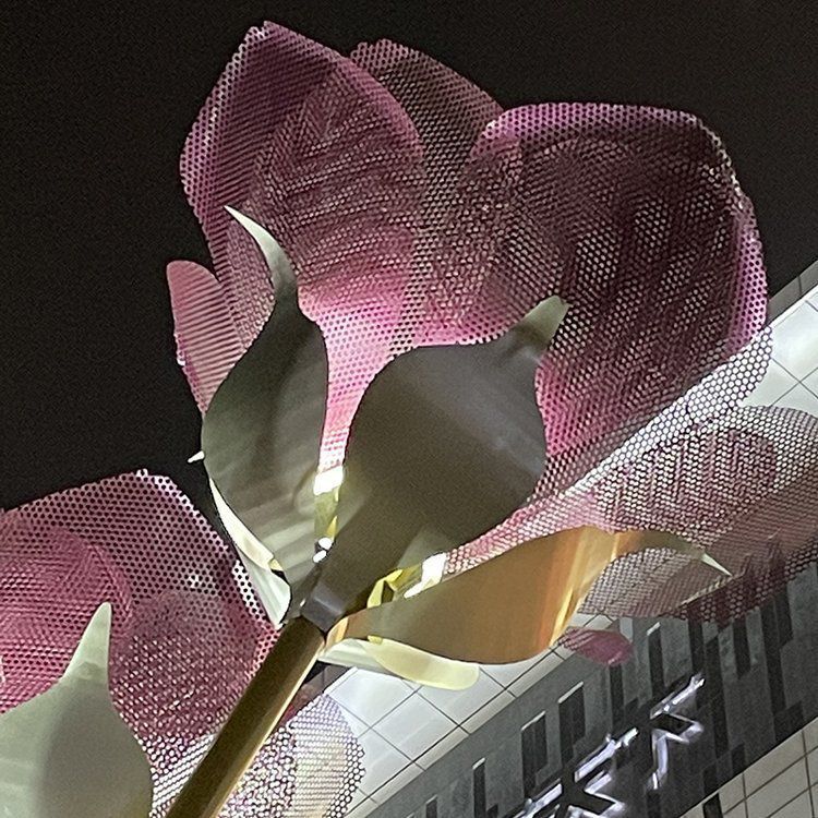 金屬紫丁香雕塑制造商，鋼管組合，公共紫丁香雕塑優(yōu)選