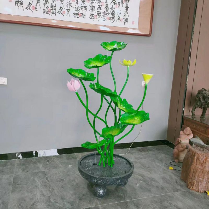 荷花雕塑異型優(yōu)選，城市裝飾，展示荷花雕塑定做