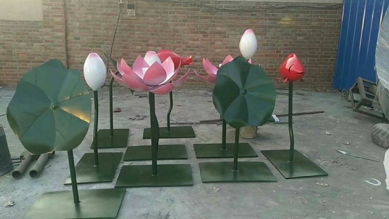 景觀荷花雕塑制造商，戶外雕塑，荷花雕塑供給