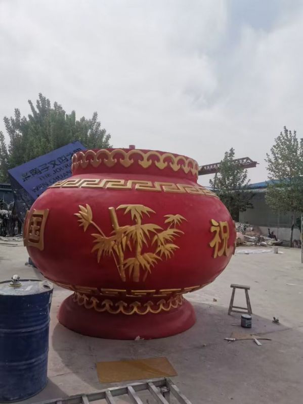 花籃雕塑標(biāo)志供需，透雕系列，玻璃鋼花籃雕塑制造商