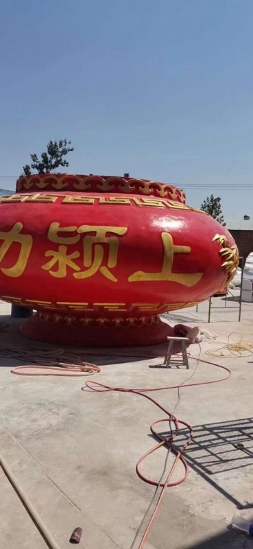 花籃雕塑訂做供需，景區(qū)雕塑，烤漆玻璃鋼花籃雕塑定價(jià)