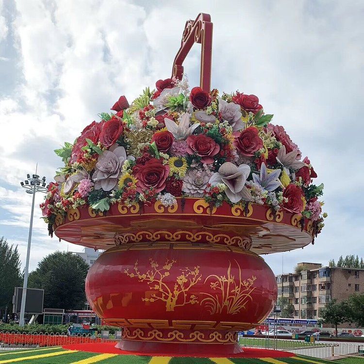 花籃雕塑專供，校園雕塑，小區(qū)慶典花籃雕塑標準