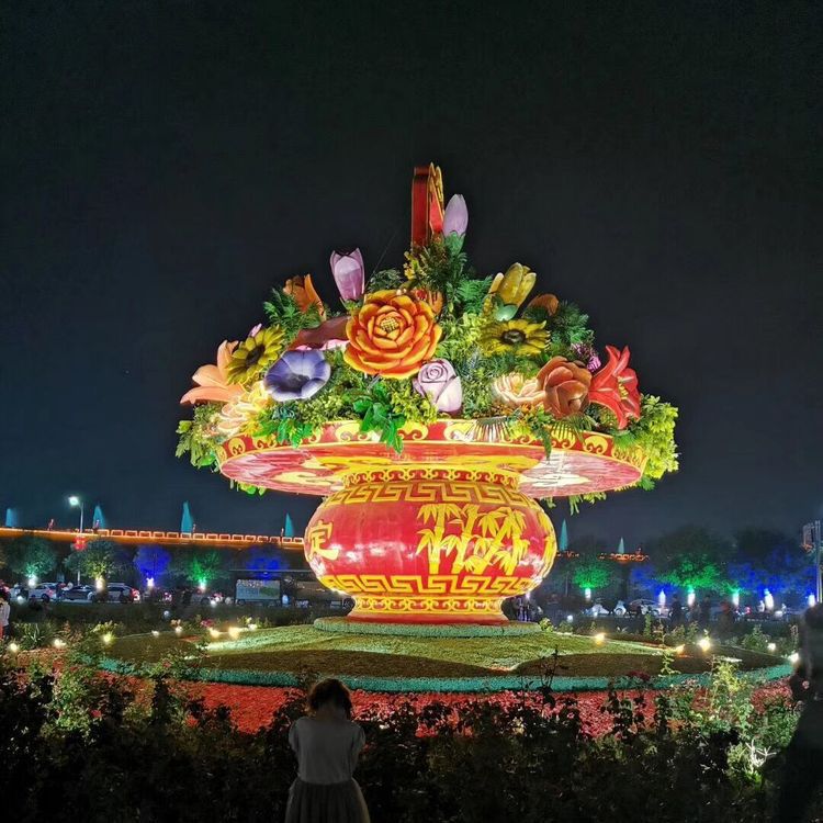 花籃雕塑精選，歐式風(fēng)格，門口景區(qū)花籃雕塑選定